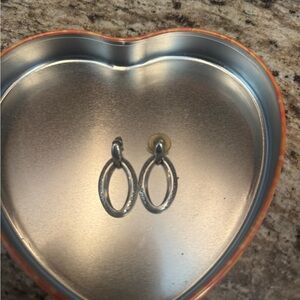 Brighton Silver Oval Earrings